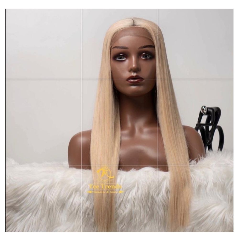 300g 20 Inch Blonde Bone Straight with 4×4 Closure
